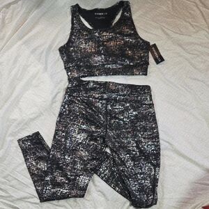 Black and Silver Athletic Set